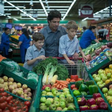 La compra con niños